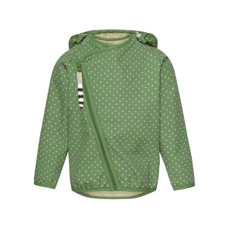 Racoon Outdoor. Softshell jakke til småbørn - Grøn. Front