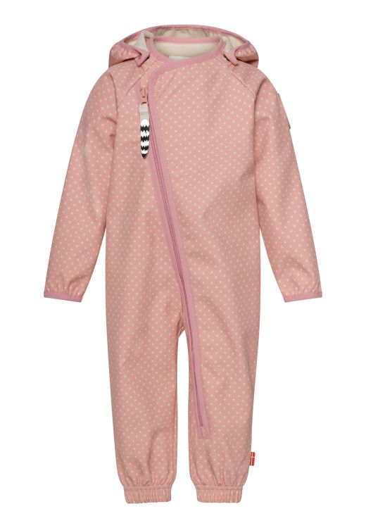 Racoon Outdoor softshell heldragt model Ellie - Rosa. Front