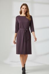 Petit Bateau. Rødbrun jerseykjole med uld og silke - Lifestyle