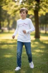 Levis hvid langærmet t-shirt - lifestyle dreng
