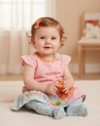 Absorba. Baby rosa sommerkjole med buks - lifestyle