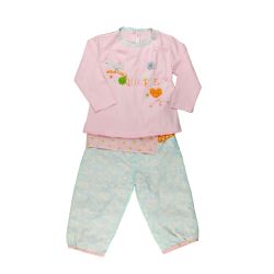 Absorba. 2-delt babysæt med vendbare bukser - rosa