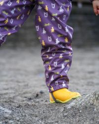 Kattnakken Plask regnsæt i mørk lilla Viola - buks